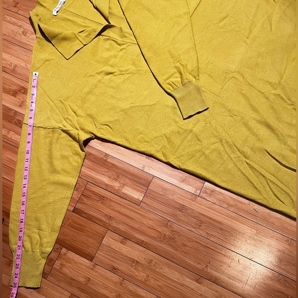 FREE PEOPLE Dana Maxi Luxe Polo Cashmere Sweater Dress Gold Size L. - Picture 12 of 16